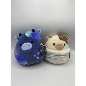 Squishmallows Select Series Ronnie Rivka Blue Celestial Cow 8" NWT Stars Galaxy